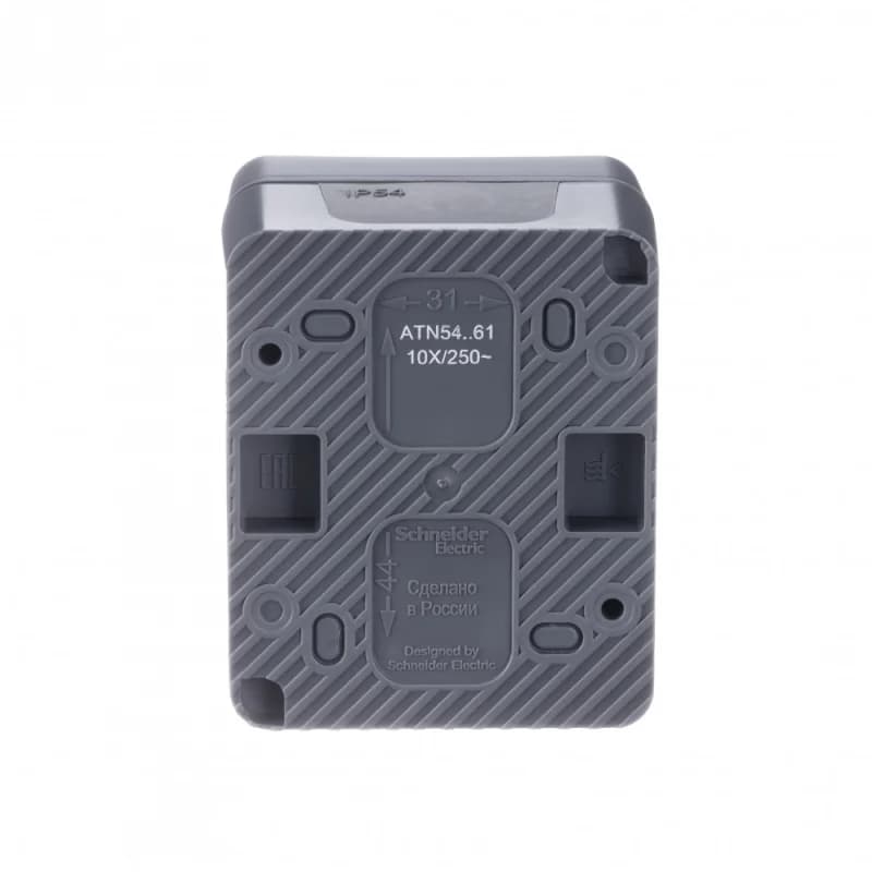 Переключатель 1-клавишный накладной 10А IP54 Schneider AtlasDesign Profi54 антрацит