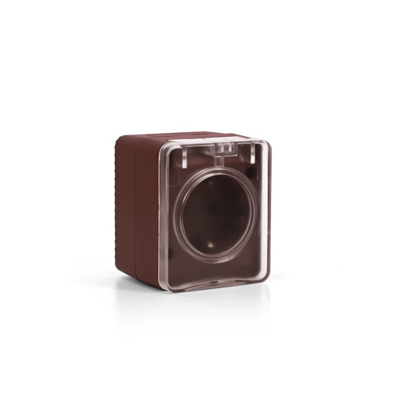 Розетка с заземлением со шторками накладная, 16А/250B IP54 Schneider AtlasDesign Profi54 коричневый