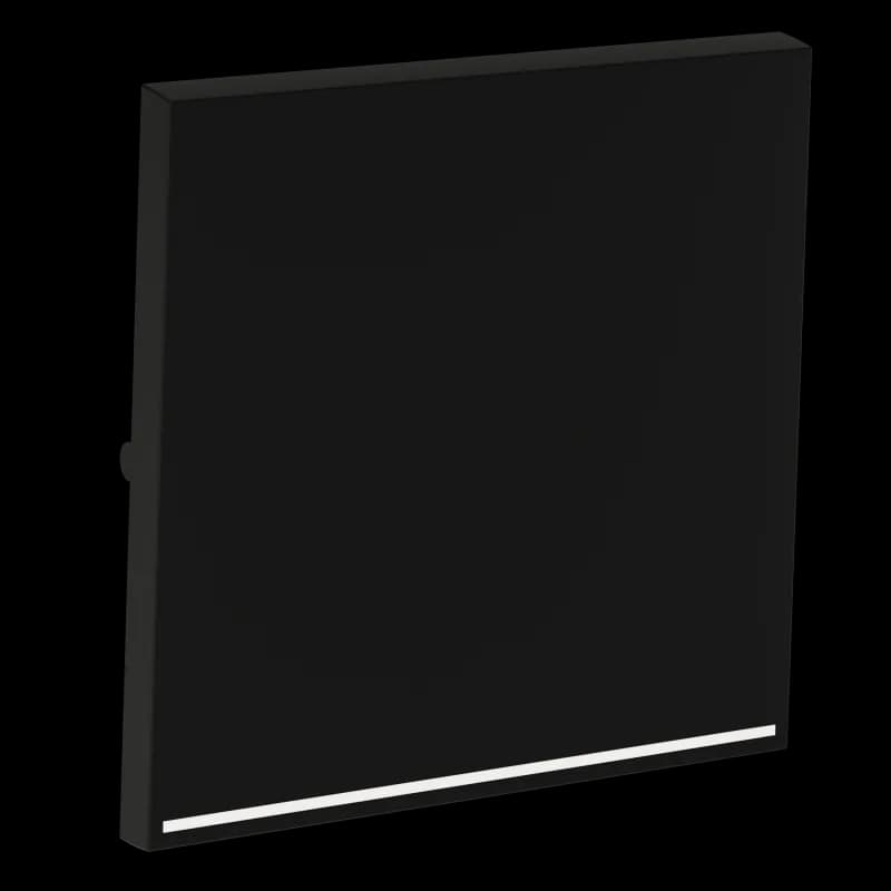 Клавиша для выключателя/переключателя одноклавишного с подсветкой, S70 (черный матовый)