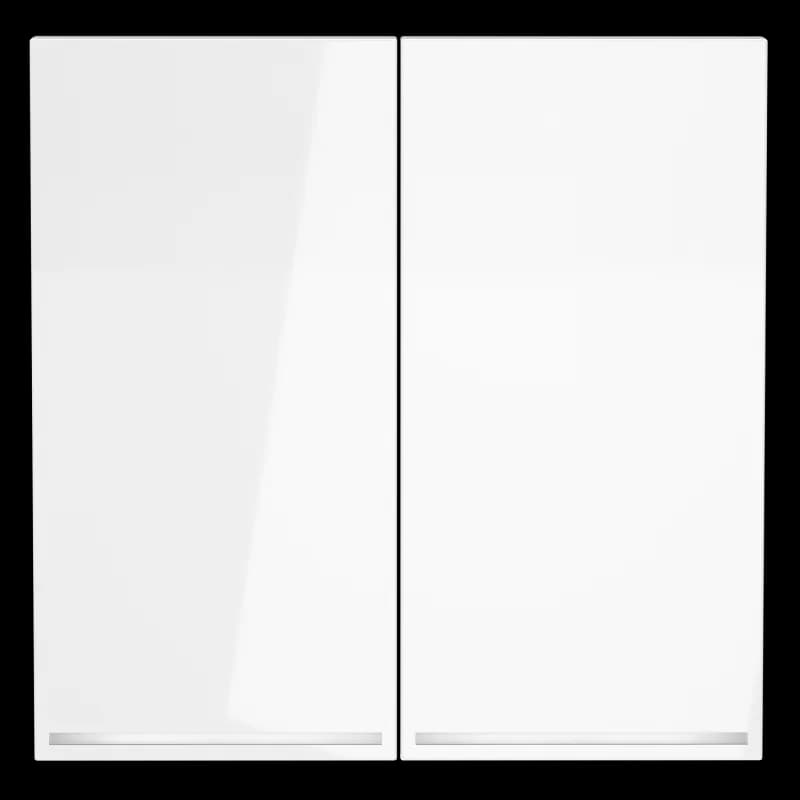 Клавиши для выключателя/переключателя двухклавишного с подсветкой, S70 (белый глянцевый)