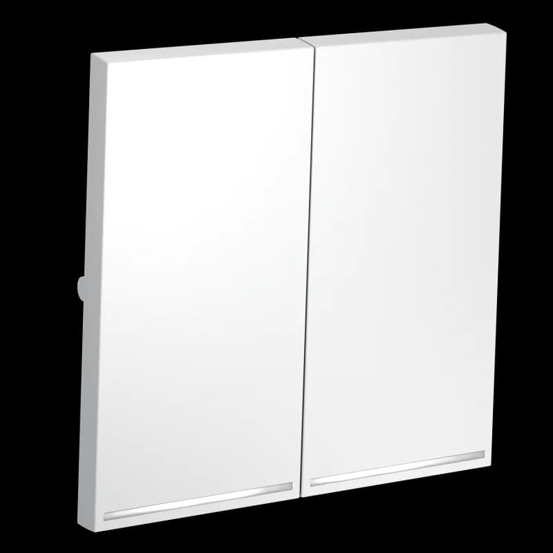 Клавиши для выключателя/переключателя двухклавишного с подсветкой, S70 (белый матовый)