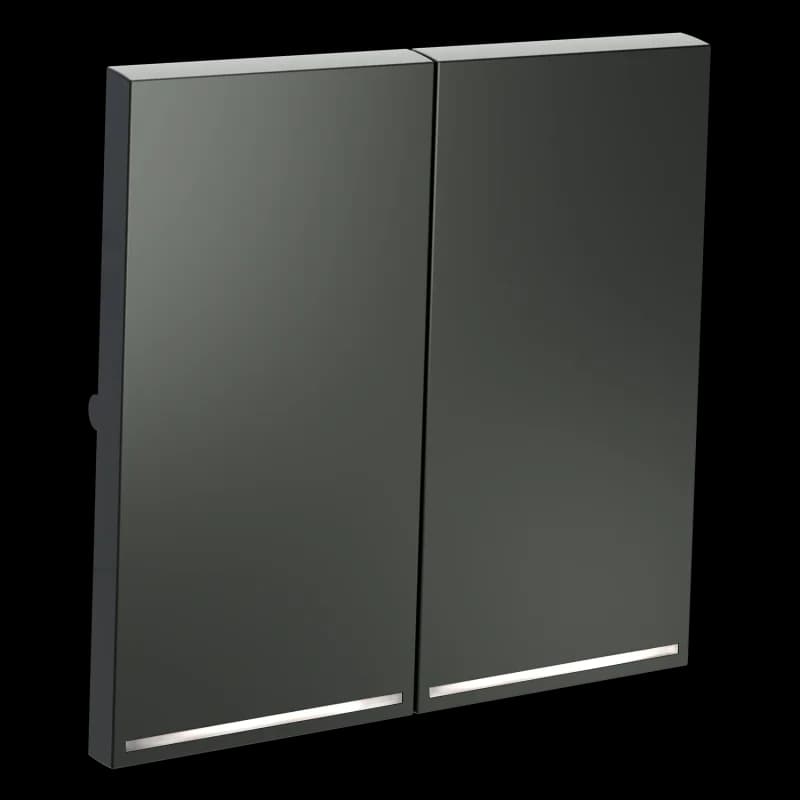 Клавиши для выключателя/переключателя двухклавишного с подсветкой, S70 (титан)