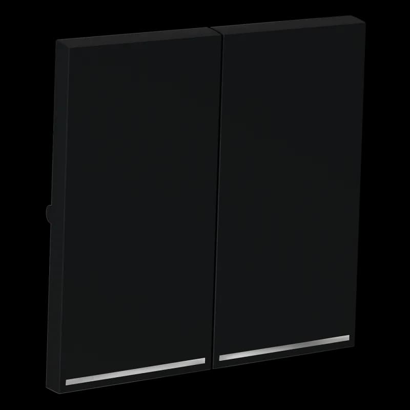 Клавиши для выключателя/переключателя двухклавишного с подсветкой, S70 (графит)