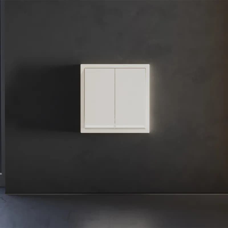 Клавиши для выключателя/переключателя двухклавишного с подсветкой, S70 (хлопок)