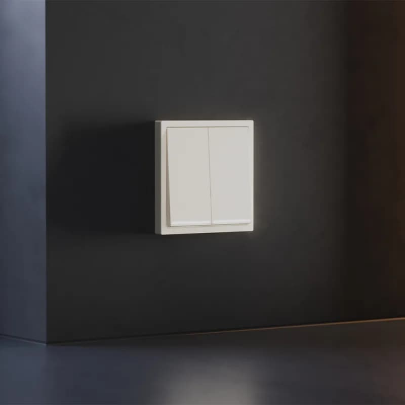 Клавиши для выключателя/переключателя двухклавишного с подсветкой, S70 (хлопок)