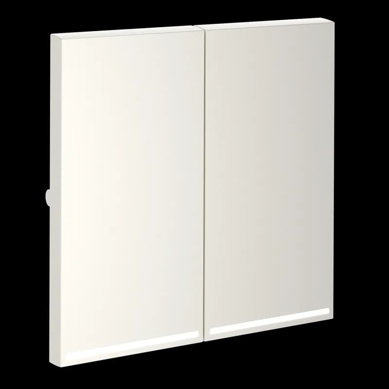 Клавиши для выключателя/переключателя двухклавишного с подсветкой, S70 (хлопок)