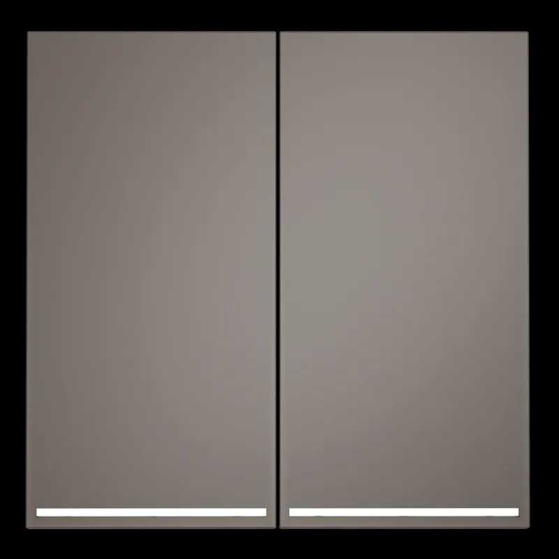 Клавиши для выключателя/переключателя двухклавишного с подсветкой, S70 (капучино)