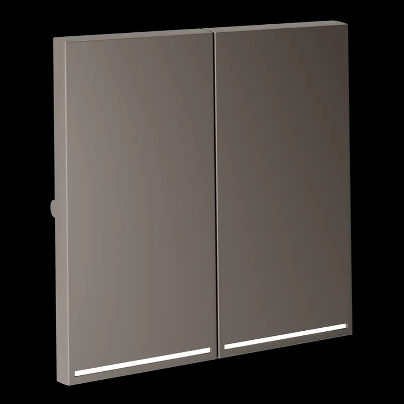 Клавиши для выключателя/переключателя двухклавишного с подсветкой, S70 (капучино)