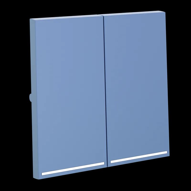 Клавиши для выключателя/переключателя двухклавишного с подсветкой, S70 (деним)