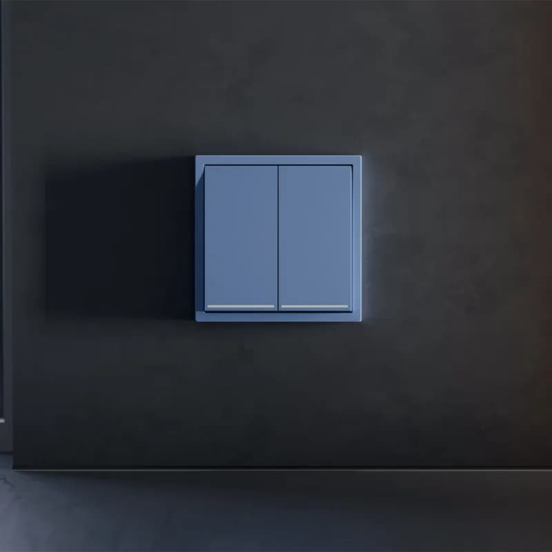 Клавиши для выключателя/переключателя двухклавишного с подсветкой, S70 (деним)