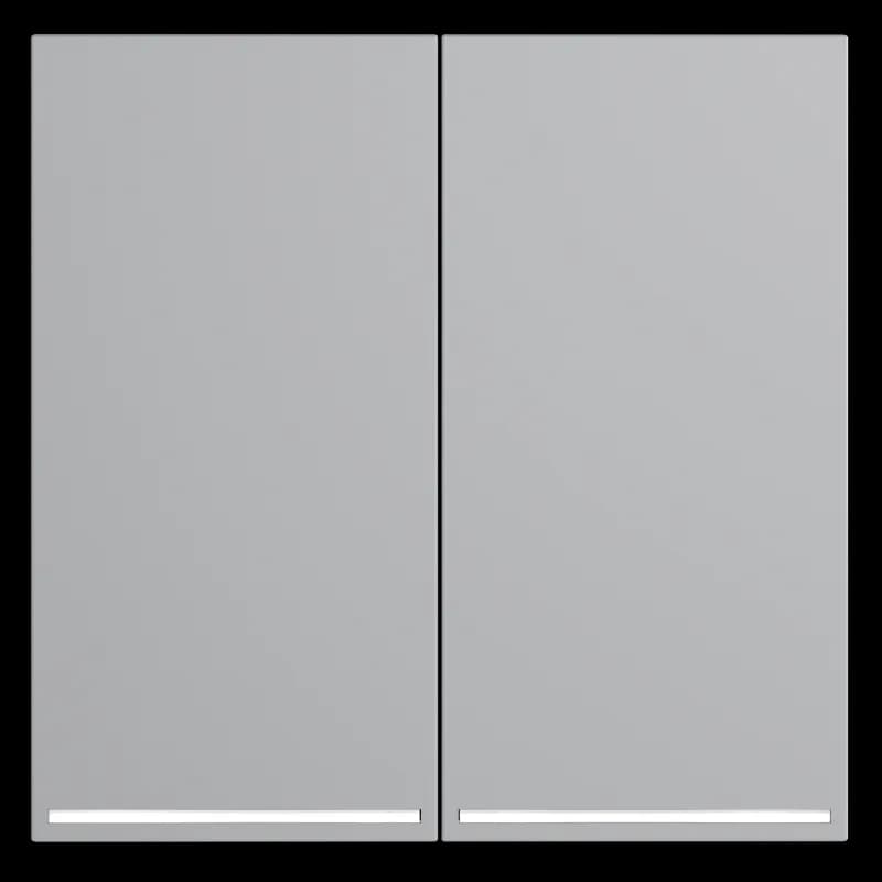 Клавиши для выключателя/переключателя двухклавишного с подсветкой, S70 (серый)