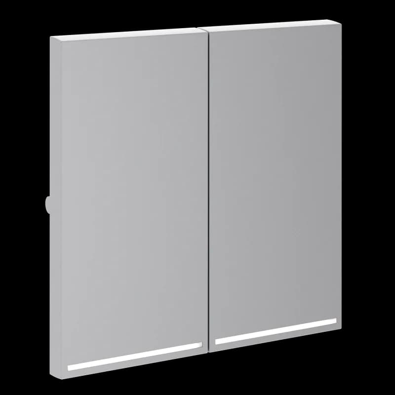 Клавиши для выключателя/переключателя двухклавишного с подсветкой, S70 (серый)