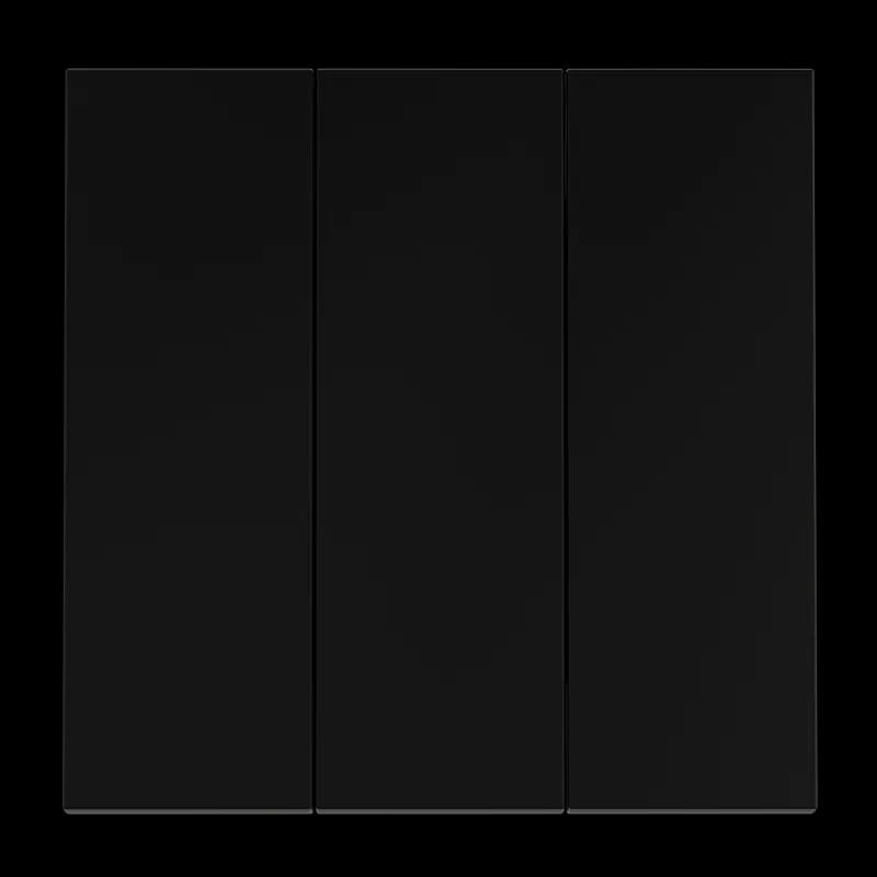 Клавиши для выключателя/переключателя трехклавишного, S70 (черный матовый)