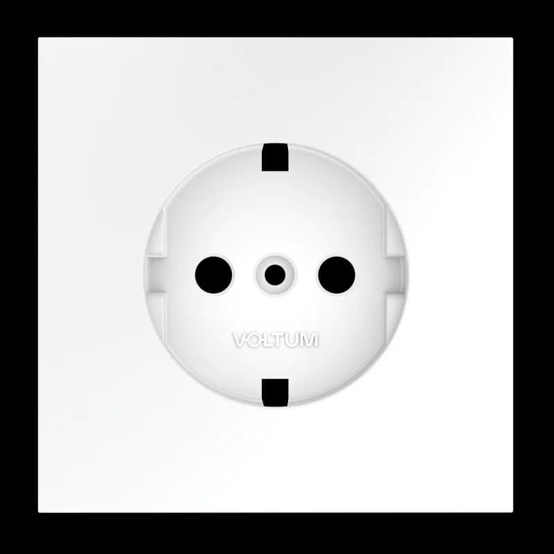 Накладка для розетки с заземлением, S70 (белый матовый)