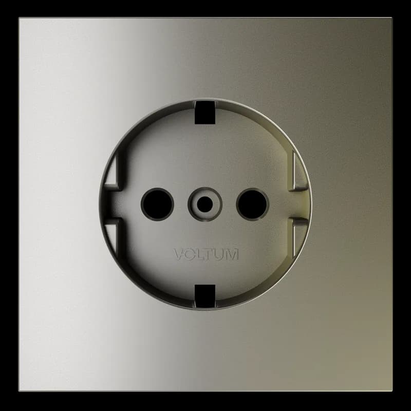 Накладка для розетки с заземлением, S70 (шелк)