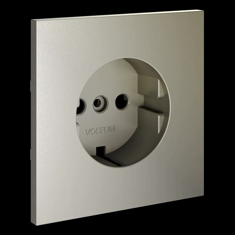 Накладка для розетки с заземлением, S70 (шелк)