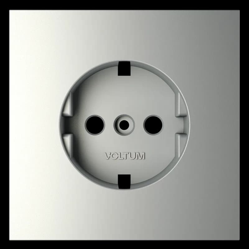 Накладка для розетки с заземлением, S70 (сталь)