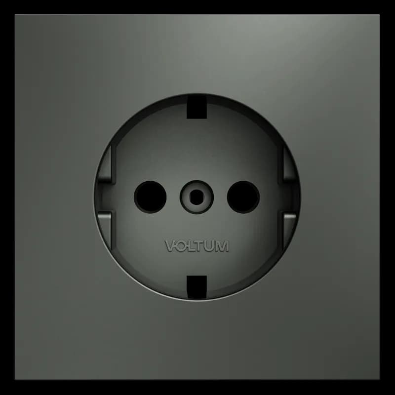 Накладка для розетки с заземлением, S70 (титан)