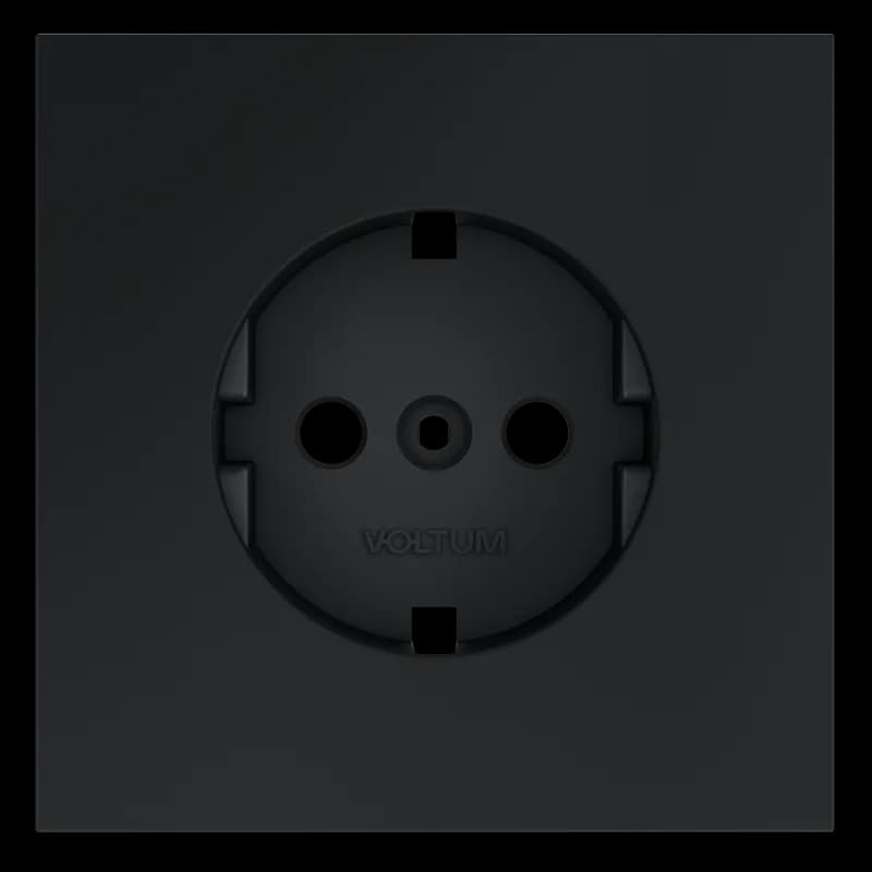 Накладка для розетки с заземлением, S70 (графит)