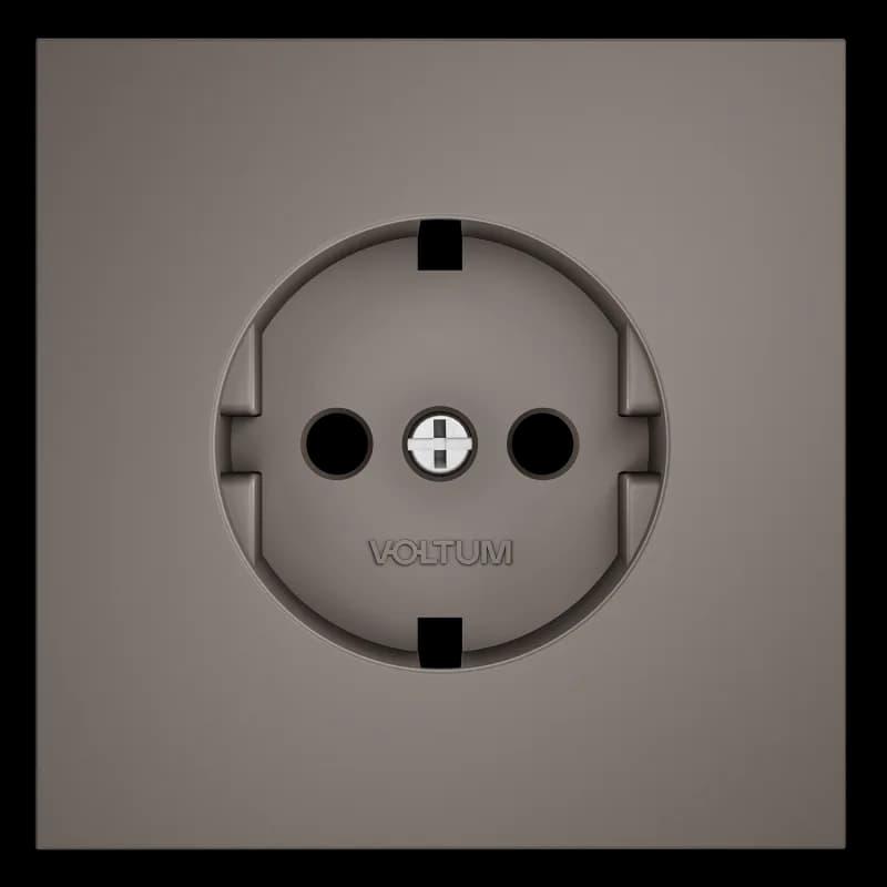 Накладка для розетки с заземлением, S70 (капучино)