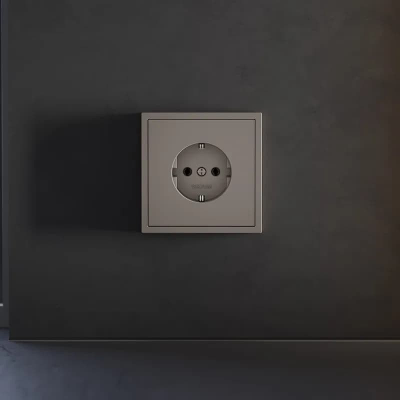 Накладка для розетки с заземлением, S70 (капучино)