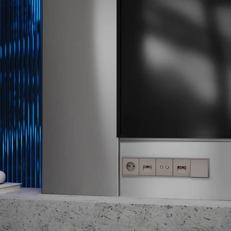 Накладка для розетки с заземлением, S70 (капучино)