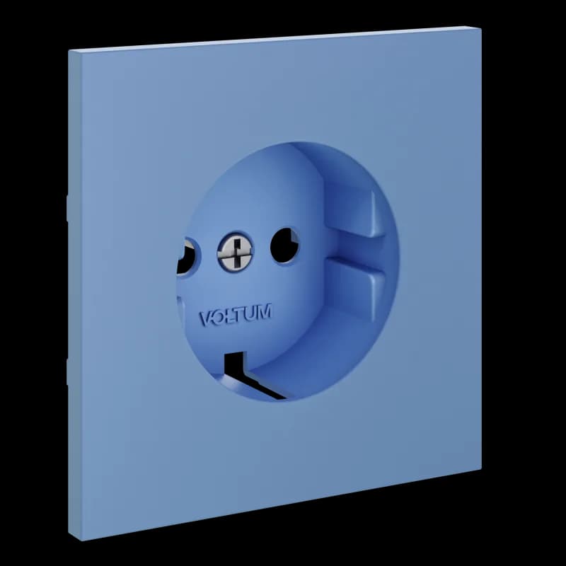 Накладка для розетки с заземлением, S70 (деним)