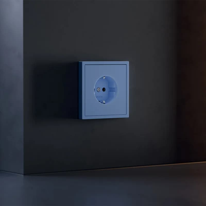 Накладка для розетки с заземлением, S70 (деним)