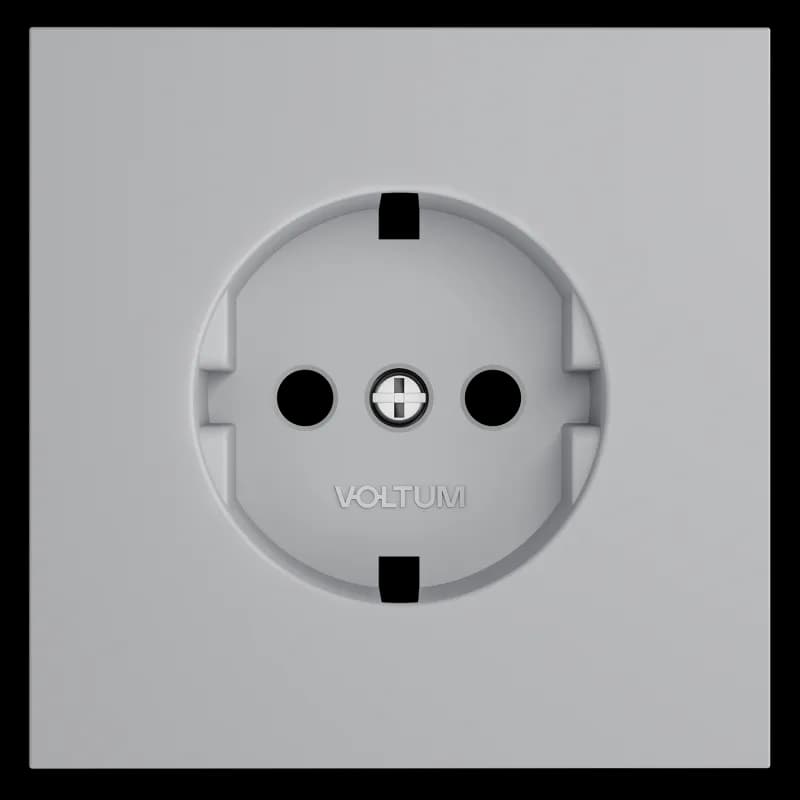 Накладка для розетки с заземлением, S70 (серый)