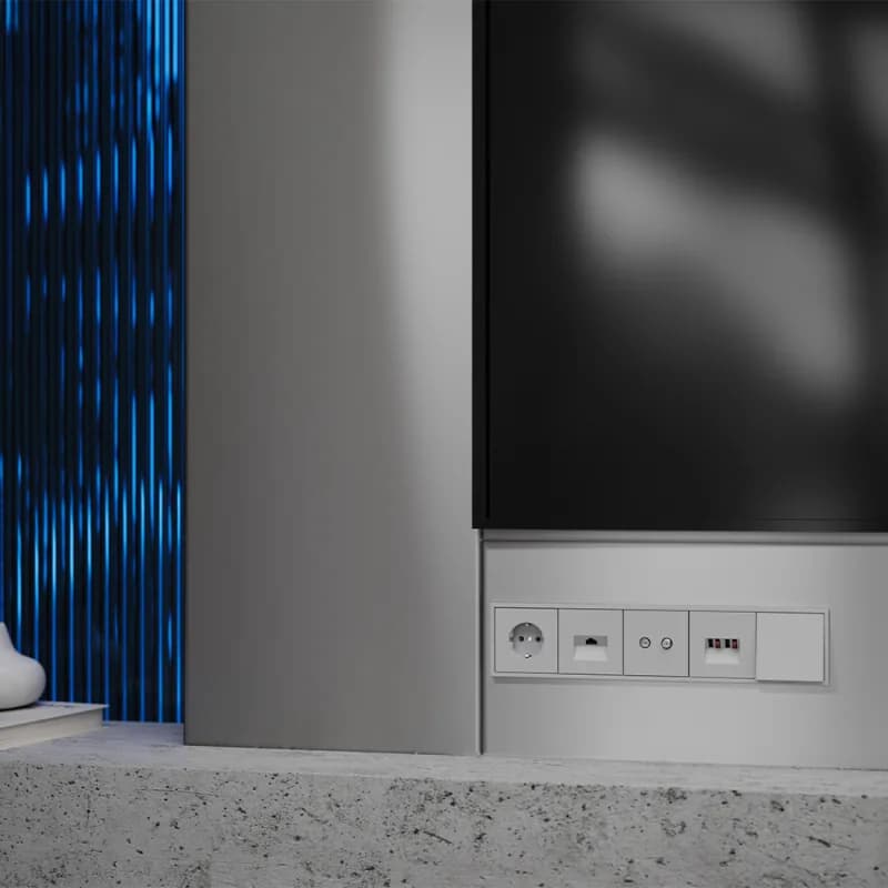 Накладка для розетки с заземлением, S70 (серый)