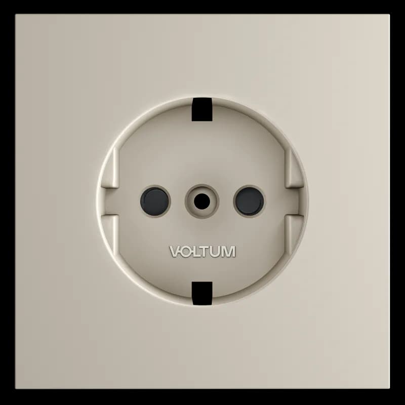 Накладка для розетки с заземлением и защитными шторками, S70 (кашемир)