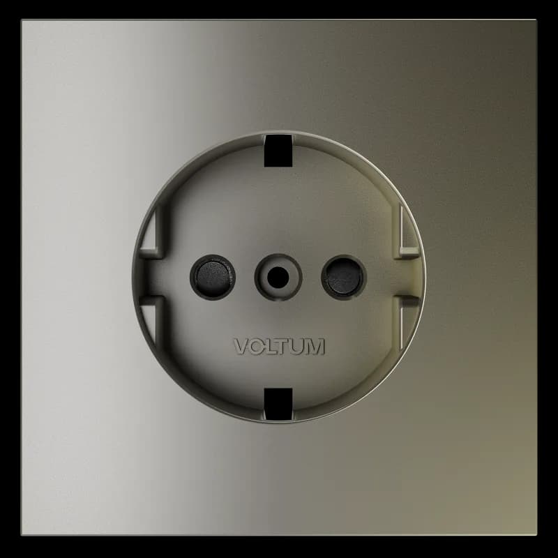 Накладка для розетки с заземлением и защитными шторками, S70 (шелк)