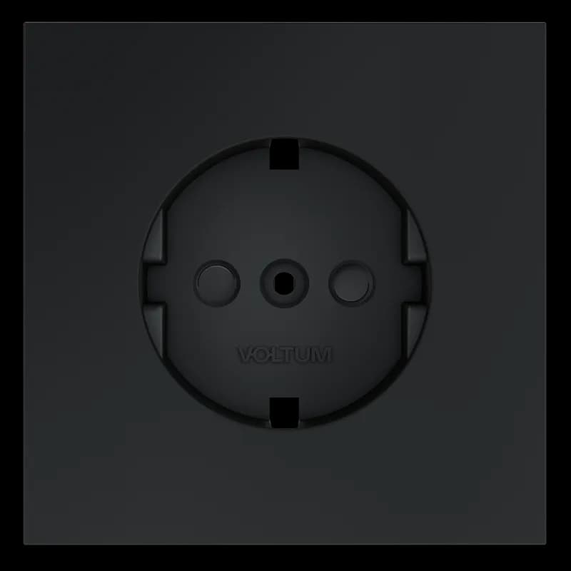 Накладка для розетки с заземлением и защитными шторками, S70 (графит)