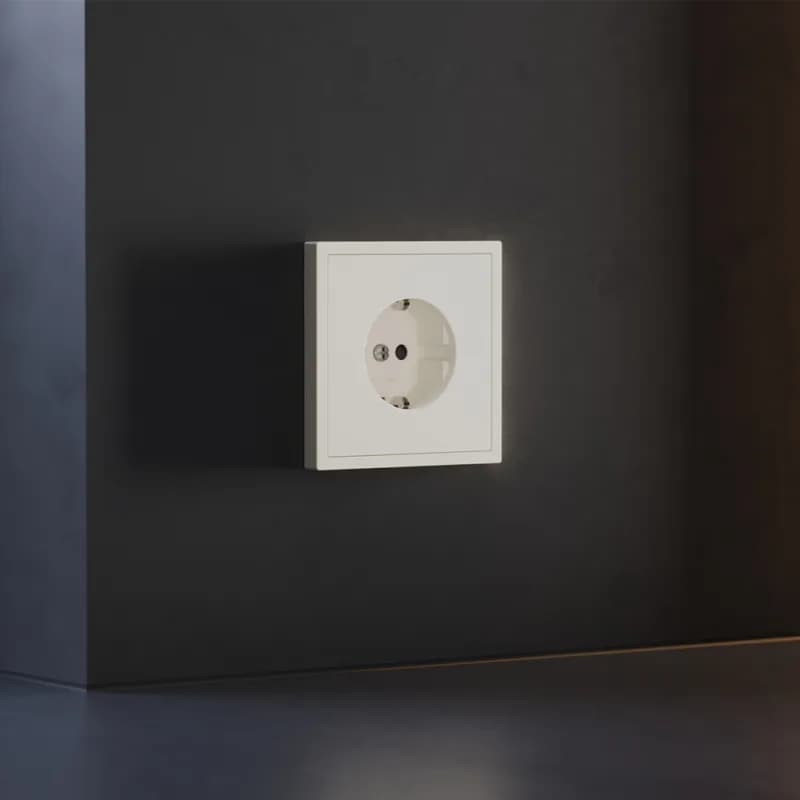 Накладка для розетки с заземлением и защитными шторками, S70 (хлопок)