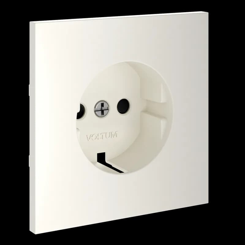 Накладка для розетки с заземлением и защитными шторками, S70 (хлопок)