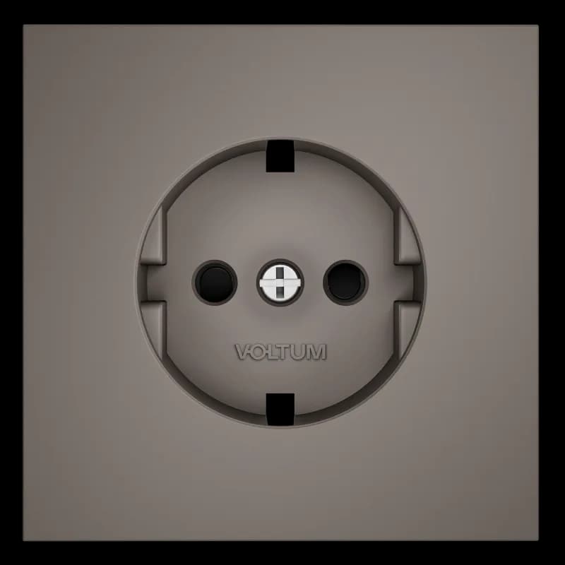 Накладка для розетки с заземлением и защитными шторками, S70 (капучино)