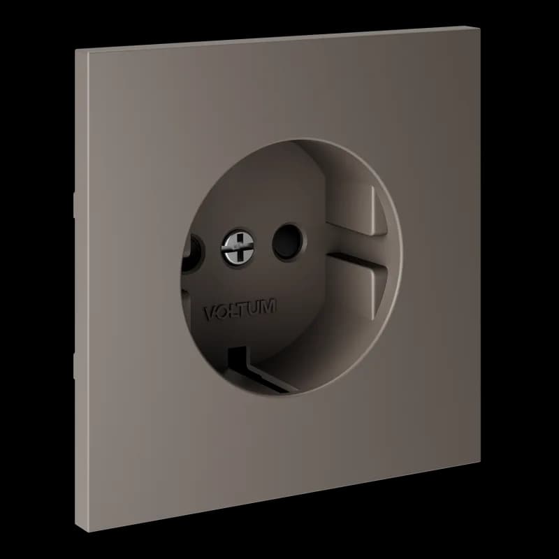 Накладка для розетки с заземлением и защитными шторками, S70 (капучино)