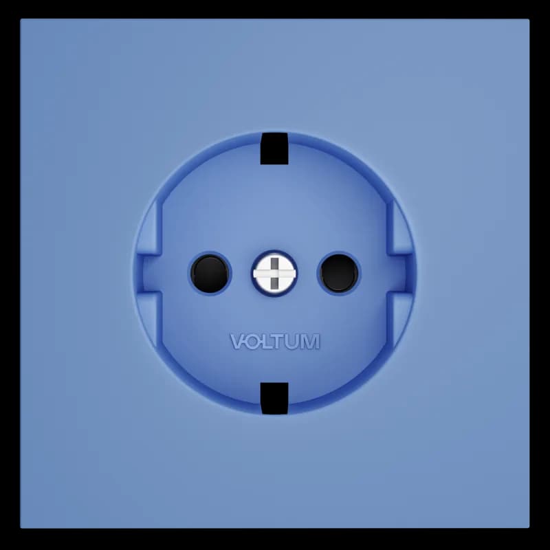 Накладка для розетки с заземлением и защитными шторками, S70 (деним)