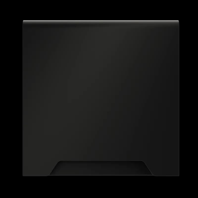 Накладка для розетки с заземлением, защитными шторками и крышкой, S70 (черный матовый)