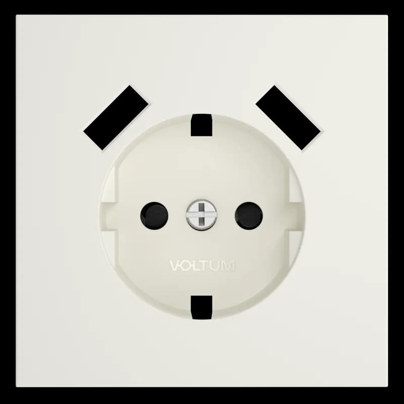 Накладка для розетки с заземлением и защитными шторками, с USB A+A, S70 (хлопок)