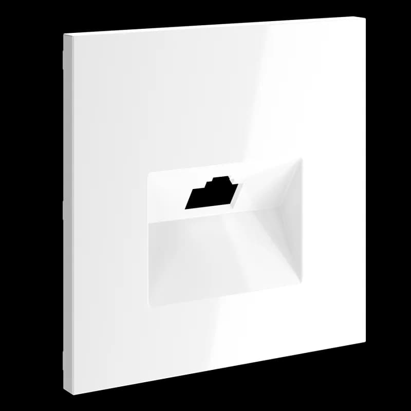 Накладка для розетки компьютерной RJ45 кат.6, S70 (белый глянцевый)