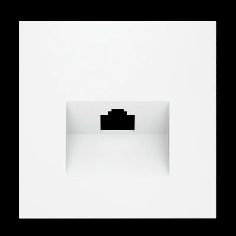 Накладка для розетки компьютерной RJ45 кат.6, S70 (белый матовый)