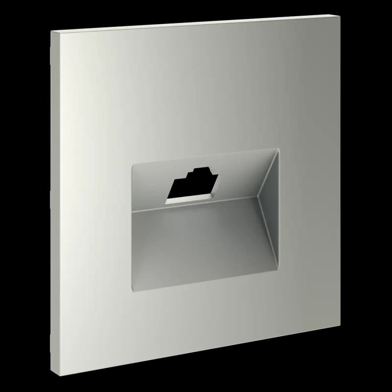 Накладка для розетки компьютерной RJ45 кат.6, S70 (сталь)