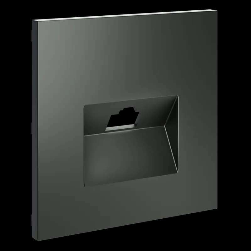 Накладка для розетки компьютерной RJ45 кат.6, S70 (титан)