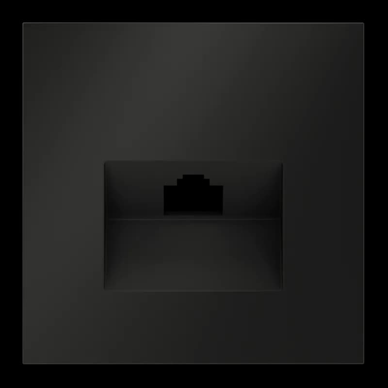 Накладка для розетки компьютерной RJ45 кат.6, S70 (черный матовый)