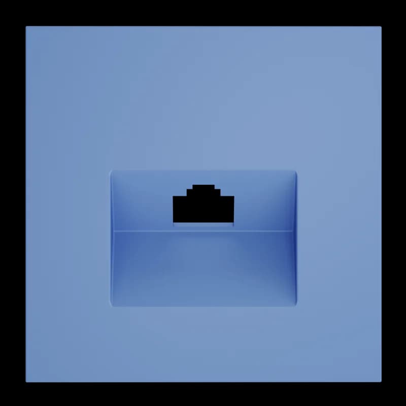 Накладка для розетки компьютерной RJ45 кат.6, S70 (деним)