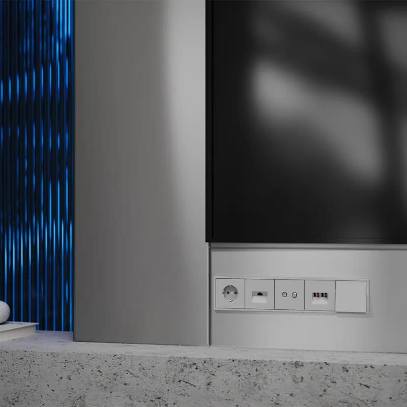 Накладка для розетки компьютерной RJ45 кат.6, S70 (серый)