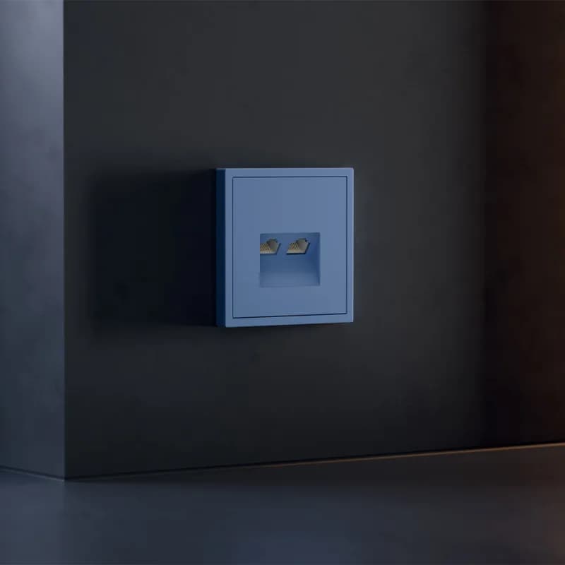 Накладка для розетки компьютерной двойной RJ45+RJ45 кат.6, S70 (деним)