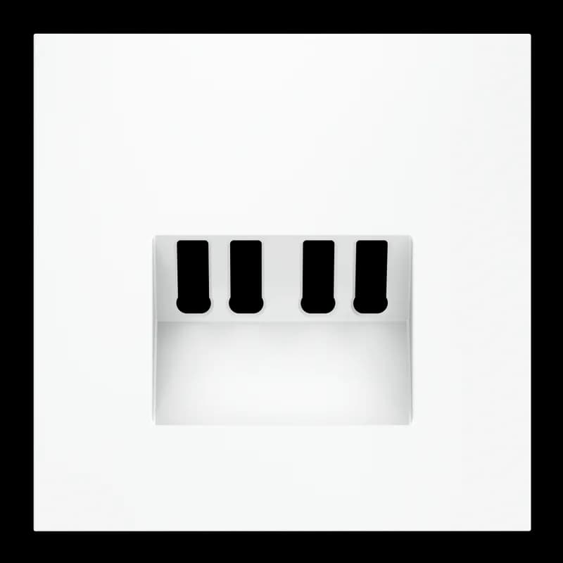 Накладка для розетки акустической 4-местной , S70 (белый матовый)