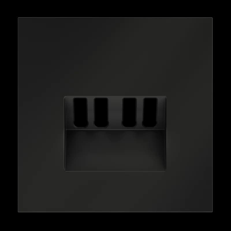 Накладка для розетки акустической 4-местной , S70 (черный матовый)